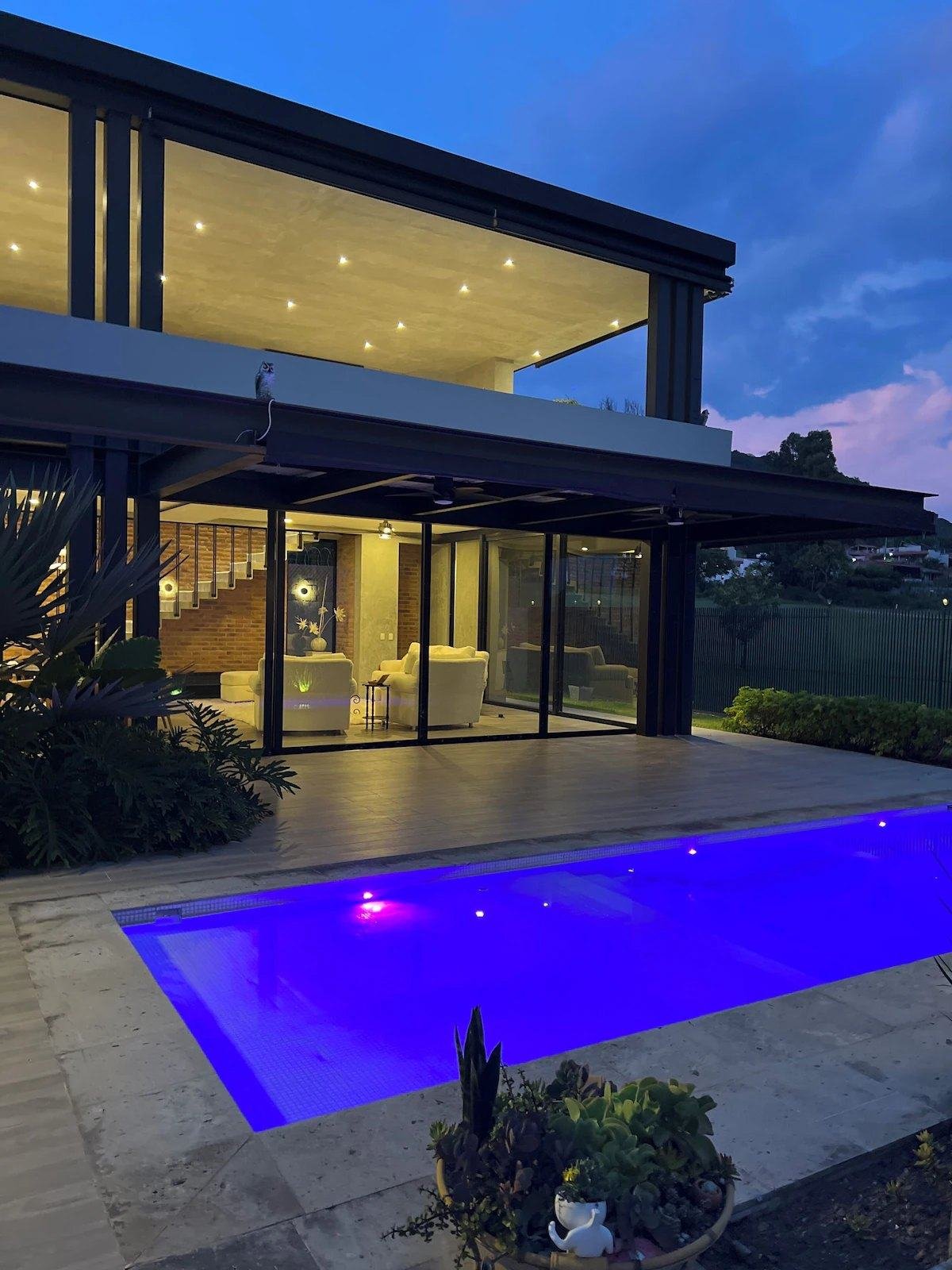 The house at dusk