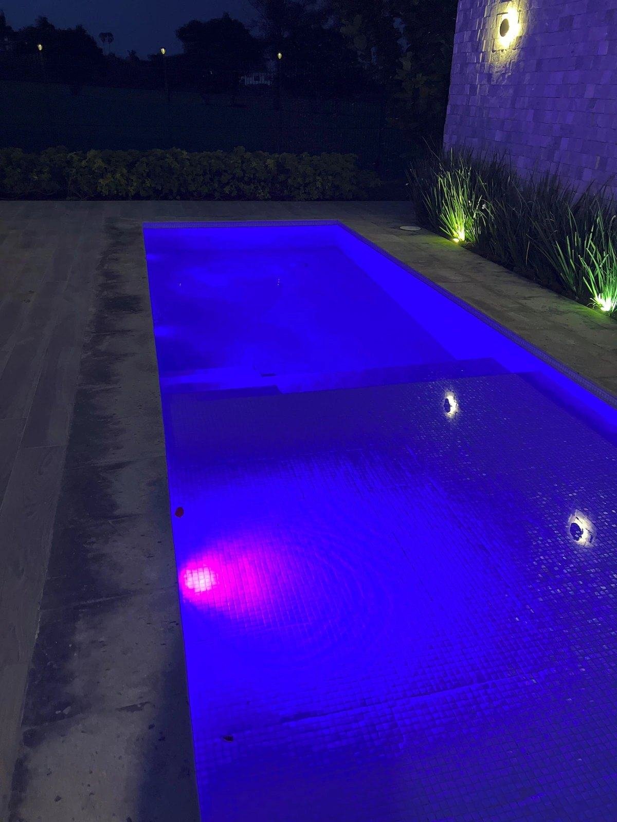 The pool at night