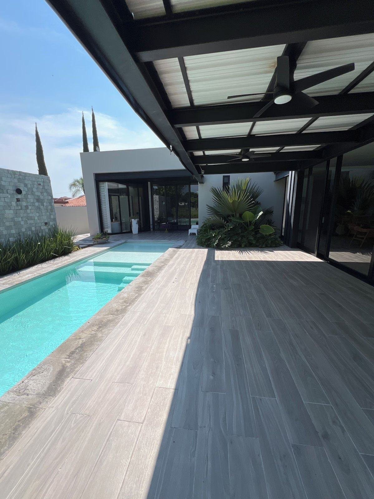 The pool and terrace