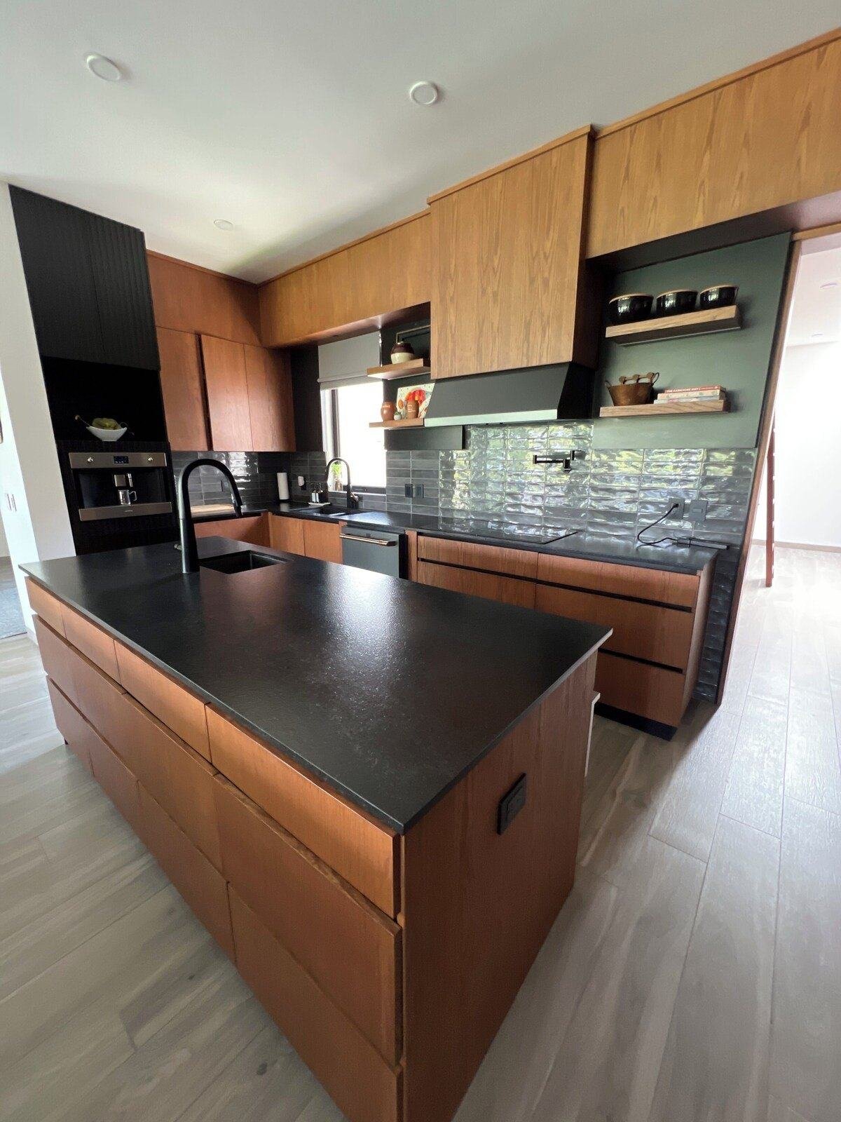 The kitchen island