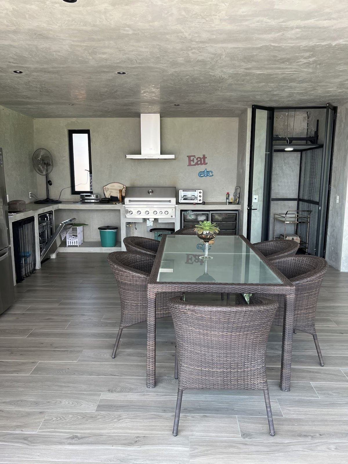 Dining and kitchen